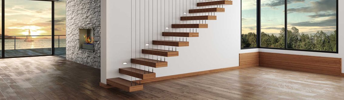 Vertical wire wall balustrade