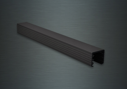 U-Profile slotted Handrail 40X30 Rubber