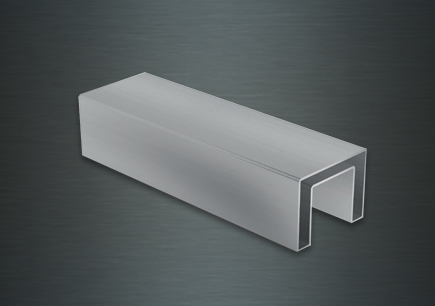 U-Profile slotted Handrail 40X30 Tube