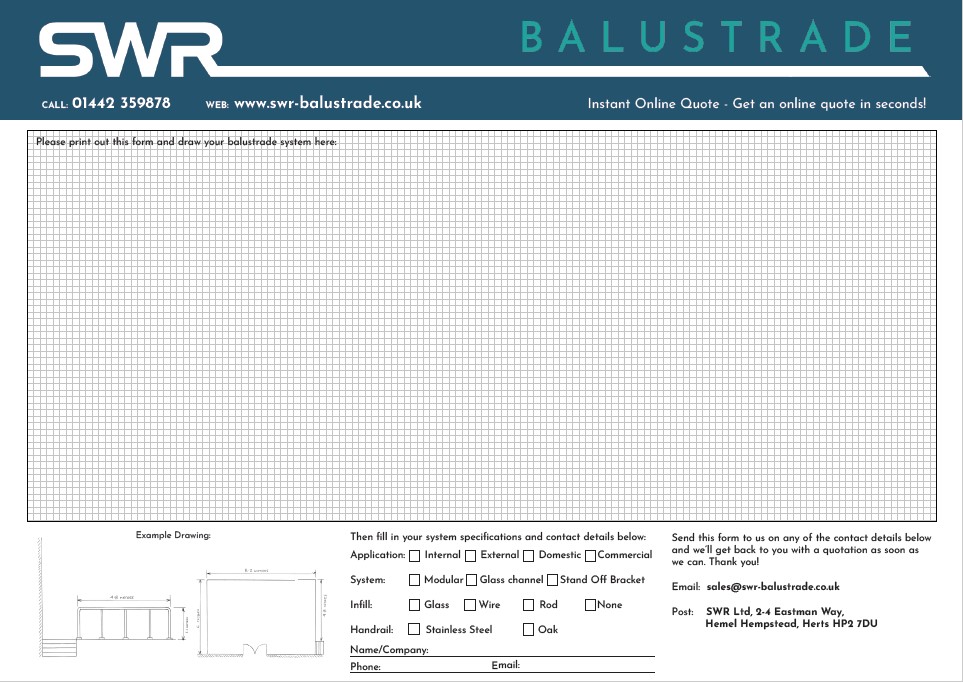 SWR Balustrade Self Survey Form