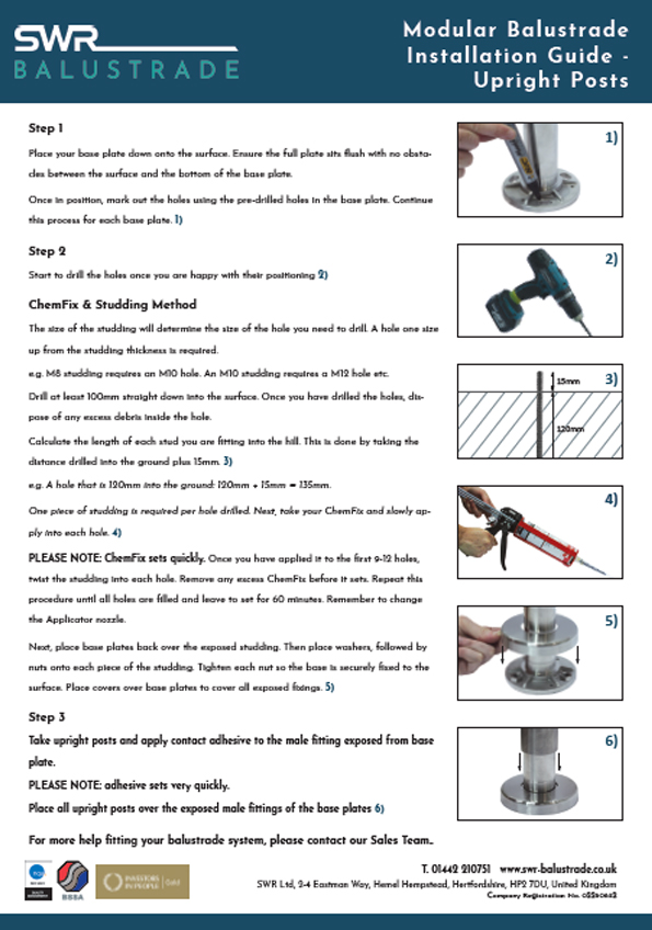 Upright Posts Fitting Instructions