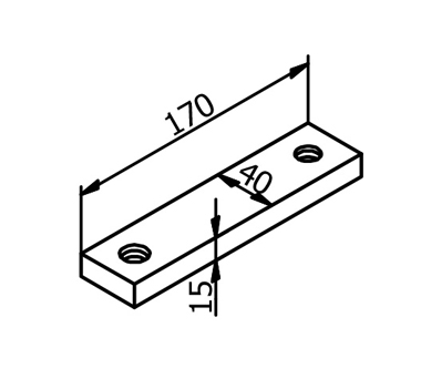 0.74kN Base Fixed Channel Clamping Post Diagram