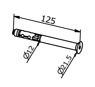 0.74kN Base Fixed Channel RAWL Anchor Bolt