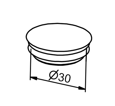 1.5 kN Side Fixed Aluminium Channel - Blanking Plug Diagram