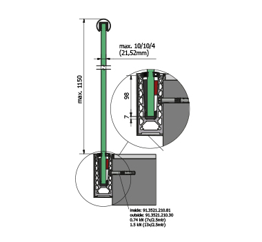 1.5 kN Side Fixed Aluminium Channel - Cover Piece