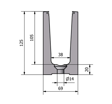 3 kN Base Fixed Aluminium Channel