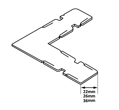 Aluminium U-Profile Slotted Handrail Corner Extension Connector Dia