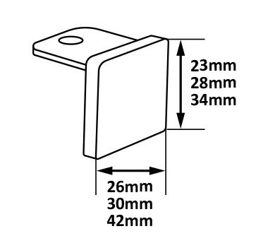 Aluminium U-Profile Slotted Handrail End Piece Dia