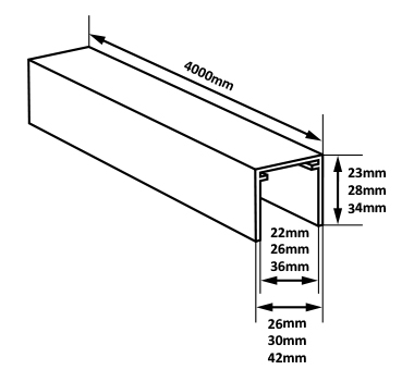 Aluminium U-Profile Slotted Handrail Tube Dia