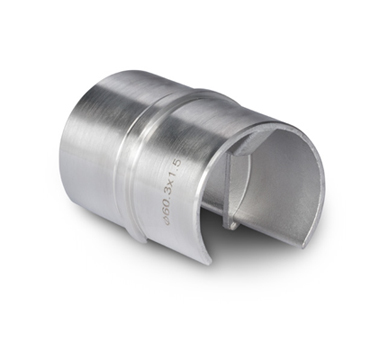 Stainless Steel Round Slotted Handrail Straight Connector