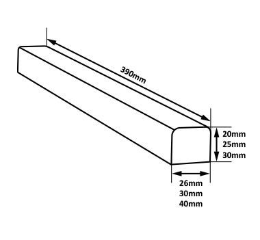 Stainless Steel U-Profile Slotted Handrail End Piece Dia