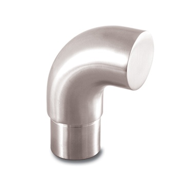 Satin 90 Degrees Curved Elbow M/F Cap