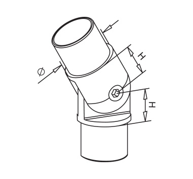 Satin Articulated Elbow Diagram