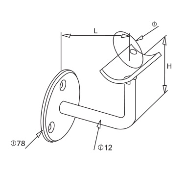 Satin Articulated Wall Bracket Diagram