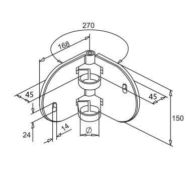 Satin Hinged Post Holder Diagram