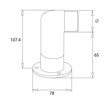 Satin Long 90 Degrees Base Plate Diagram