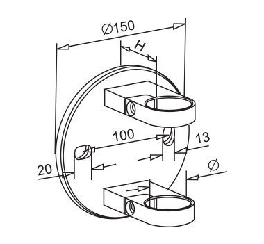 Satin Round Post Holder Diagram