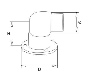 Satin Short 90 Degrees Base Plate Diagram