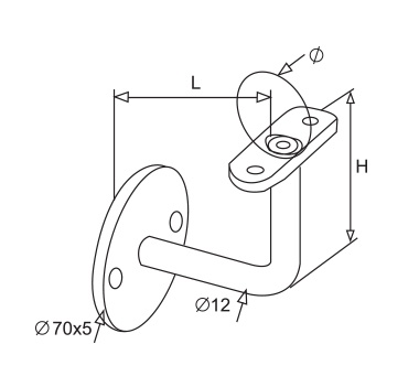 Satin Wall Bracket Diagram