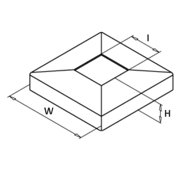 Square Satin Base Plate Cover Diagram