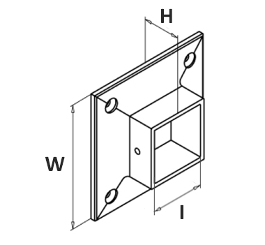 Square Wall Plate Satin Diagram