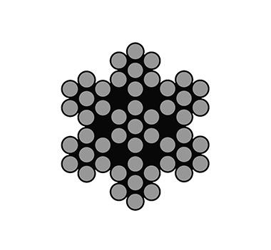 7x7 Steel Wire Rope Flower Diagram