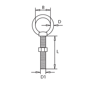 Metric Thread Eye Bolt Diagram